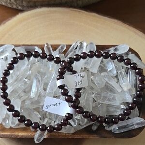 Garnet, Red Beaded Bracelet Jewelry